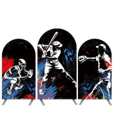 Aperturee Baseball Theme Graffiti Black Birthday Arch Backdrop Kit